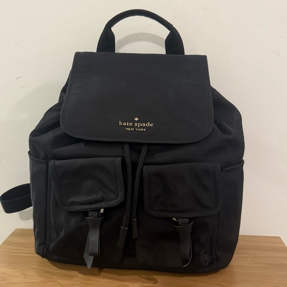 Kate Spade Black Nylon Backpack